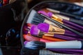 Make-up brushes, professional makeup set Royalty Free Stock Photo