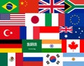 set of flat vector flags Royalty Free Stock Photo