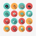 Set of flat web design icons Royalty Free Stock Photo