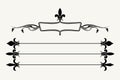 Set of fleur de lys design elements Royalty Free Stock Photo