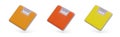 Set of floor scales in different colors. Vector icons for application, website