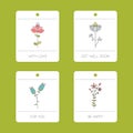 Set of floral cards