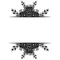 Set floral element, vintage frame, design of cards. Vector Royalty Free Stock Photo