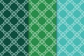 Set of floral ornaments. Green set of vertical seamless patterns Royalty Free Stock Photo