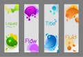 Set of flow vertial web banners, vector illustration Royalty Free Stock Photo