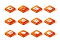 Set Flowchart, Web development, Mobile Apps, Books about programming, Computer monitor screen, Browser files, Software Royalty Free Stock Photo