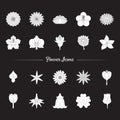 Set of flower icons. Vector illustration decorative design Royalty Free Stock Photo