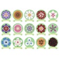Set of flower icons. Vector illustration decorative design