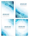 Set of flyer or brochure template, corporate banner, abstract technology design Royalty Free Stock Photo