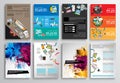 Set of Flyer Design, Web Templates. Brochure Designs, Infographics Royalty Free Stock Photo