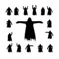 Set flying ghost silhouette