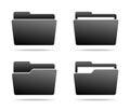 Set of Folder Icons Royalty Free Stock Photo