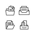 Archive folders icon vector. Document vector icon. Archive storage icon. Royalty Free Stock Photo