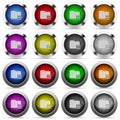 Folder options glossy button set Royalty Free Stock Photo