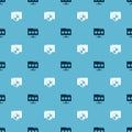Set Folder with password and Browser shield on seamless pattern. Vector