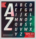 Set font low poly design style alphabet multi color Royalty Free Stock Photo