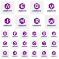 Set of Font with Planet Logo Design Concepts. Letter Logo Icon Vector Template. Icon Symbol Royalty Free Stock Photo