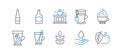 Set of Food and drink icons, such as Coffee shop, Beer bottle, Tea mug. Vector