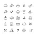 Set of food icons Royalty Free Stock Photo