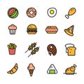 Set of food icons. Vector illustration decorative design