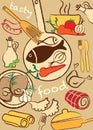 Set food, illustration Royalty Free Stock Photo