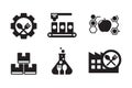 Set of food industry icons in black design Royalty Free Stock Photo