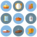 set of food items. Vector illustration decorative design Royalty Free Stock Photo
