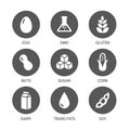 Allergens Icons - Symbols