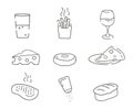 Set of food line icons vector Royalty Free Stock Photo