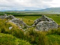 The deserted village at Slievemore, Achill, Mayo, Ireland Royalty Free Stock Photo