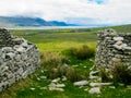 The deserted village at Slievemore, Achill, Mayo, Ireland Royalty Free Stock Photo