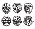 Set of Football Logo Design Templates, Soccer Vintage Badge