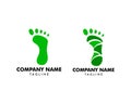 Set of Footprint Logo Template Vector Icon Royalty Free Stock Photo