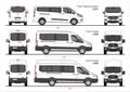 Set of Ford Vans and Minivans 2014-present Royalty Free Stock Photo