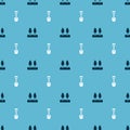 Set Forest and Shovel toy on seamless pattern. Vector Royalty Free Stock Photo