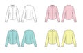 Set of formal long sleeved blouses for lady