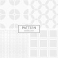 Set of four abstract geometric seamless chinese patterns Royalty Free Stock Photo