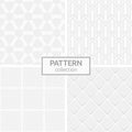 Set of four abstract geometric seamless patterns Royalty Free Stock Photo