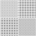 Set of four seamless grids Royalty Free Stock Photo