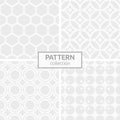 Set of four abstract geometric seamless patterns Royalty Free Stock Photo