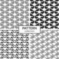 Set of four abstract seamless patterns. Repeating geometric tiles Royalty Free Stock Photo