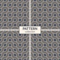 Set of four abstract seamless patterns. Seamless braided linear patterns, wavy lines Royalty Free Stock Photo