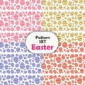 Set of four bright Easter egg patterns Royalty Free Stock Photo