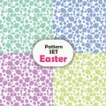 Set of four bright Easter egg patterns Royalty Free Stock Photo