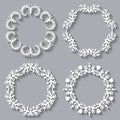 Set of four circular frames for your design