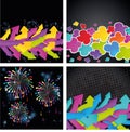 Set of four colorful backgrounds Royalty Free Stock Photo