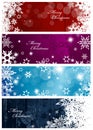 Set of four colorful Christmas background banners Royalty Free Stock Photo