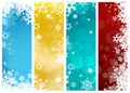 Set of four colorful Christmas background banners Royalty Free Stock Photo