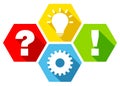 Set Of Four Colorful Honeycombs Question Work Idea And Answer