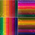 Set of four Colourful line background. Royalty Free Stock Photo